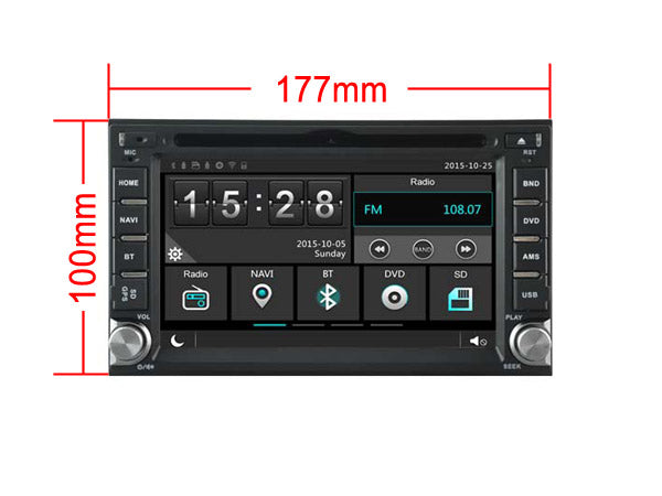 Universal 2DIN ANDROID spiller med 6.2" skjerm