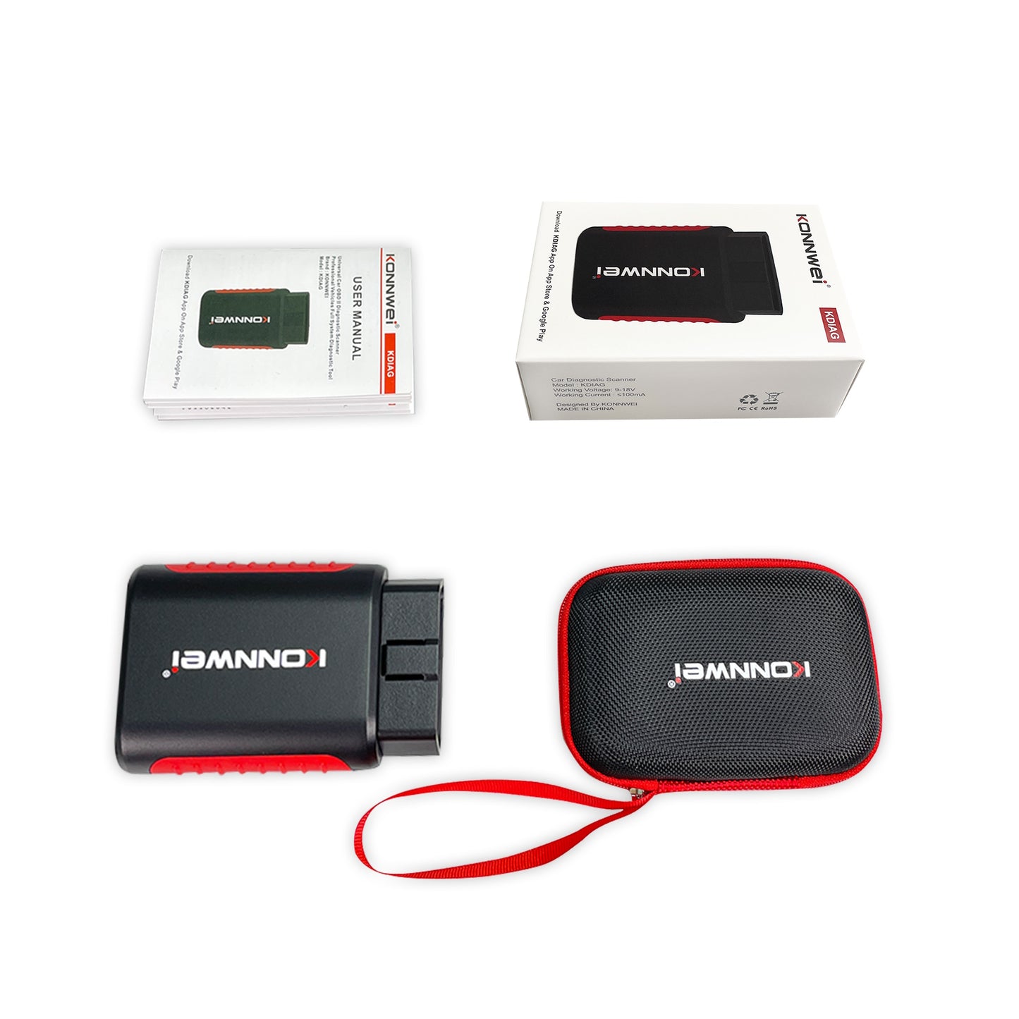 KONNWEI KDIAG OBD2 Scanner Diagnoseverktøy