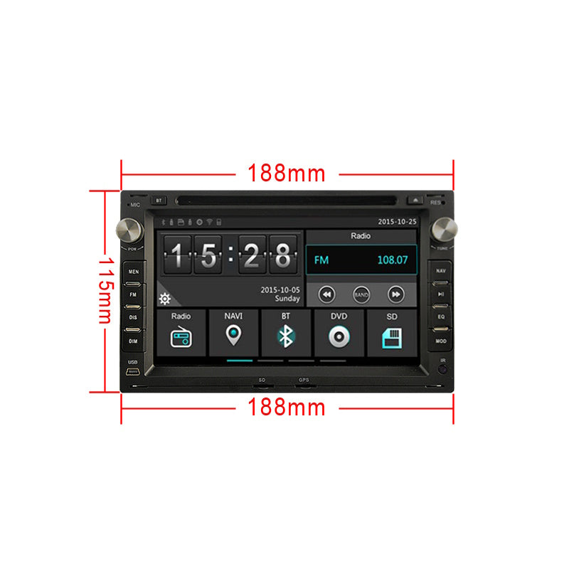 VW Transporter Caravelle Multivan (1998-2004) Multimediaenhet | 7"