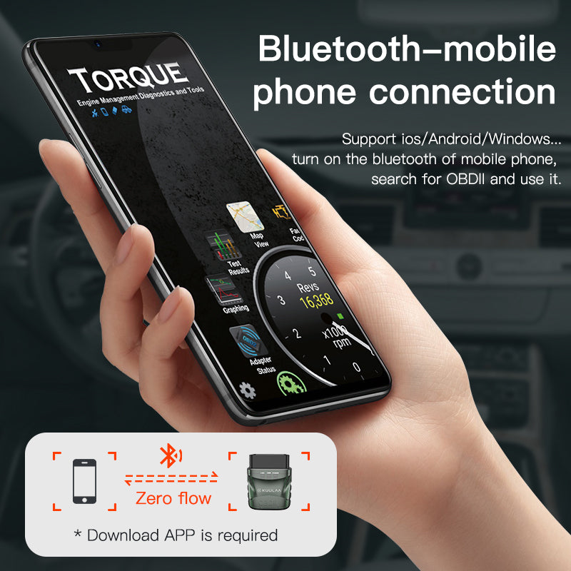 OBDII ELM327 adapter til bil via iOS eller Android