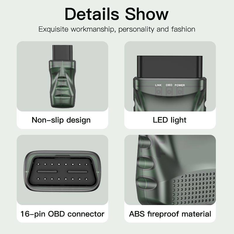 OBDII ELM327 adapter til bil via iOS eller Android
