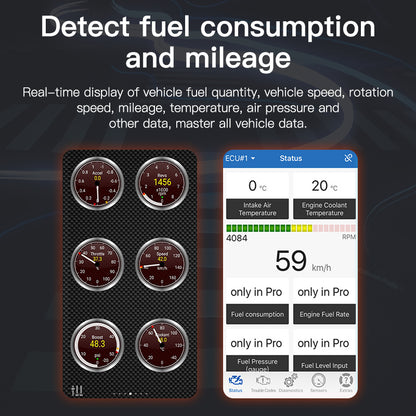 OBDII ELM327 adapter til bil via iOS eller Android
